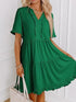 tiered-notched-short-sleeve-mini-dress OhSoStyled - Sophia's Style in Dark Green-2