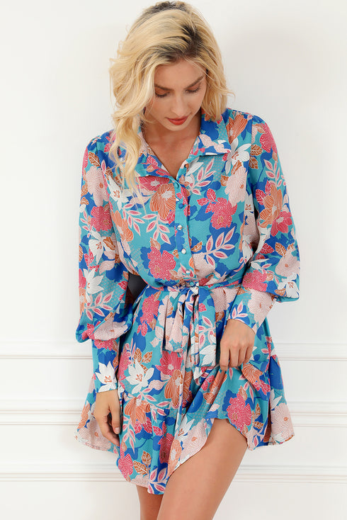 floral-tie-waist-lantern-sleeve-ruffled-hem-mini-dress OhSoStyled - Sophia's Style-4