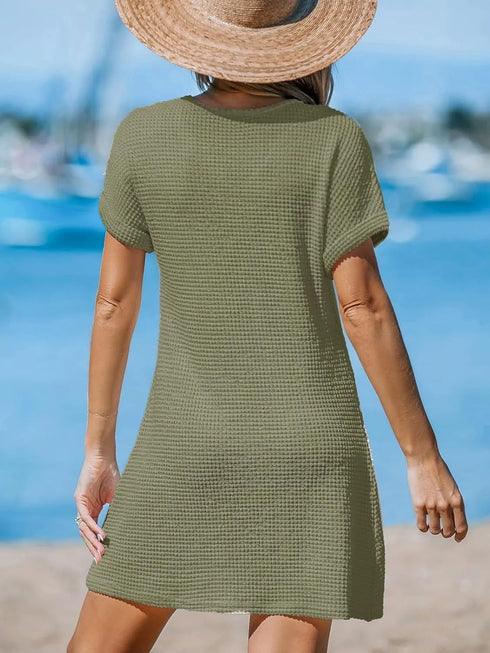 twisted-front-notched-short-sleeve-dress OhSoStyled at Sophia's Style-21