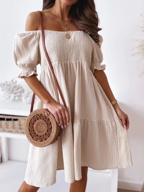 smocked-off-shoulder-mini-dress OhSoStyled at Sophia's Style-8