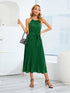pleated-spaghetti-strap-tie-waist-midi-dress Sophia's Trends - Sophia's Style--