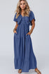 ruffled-v-neck-short-sleeve-maxi-dress OhSoStyled - Sophia's Style-2