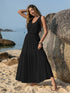 v-neck-tie-shoulder-crochet-maxi-dress Sophia's Trends - Sophia's Style-Black-L