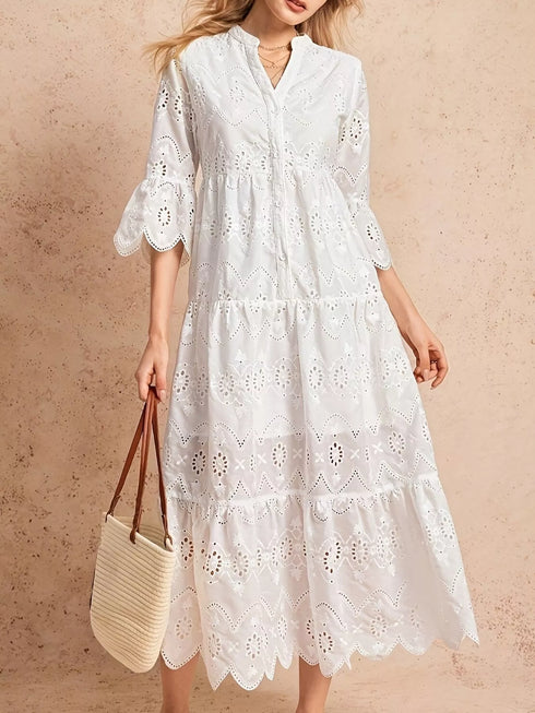 eyelet-notched-tiered-midi-dress-OhSoStyled-Sophia's-Style-4