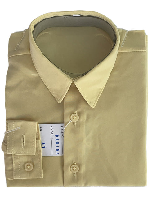 Banana Rafael Boys Microfiber Long Sleeve Dress Shirt 2T-16