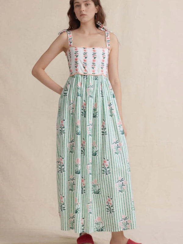 floral-striped-maxi-cami-dress-with-tie-straps-OhSoStyled-Sophia's-Style-1