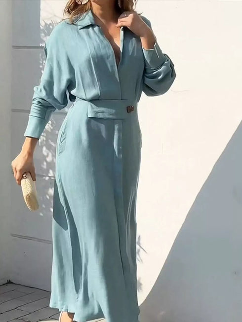 side-slit-long-sleeve-shirt-dress-OhSoStyled-Sophia's-Style-1