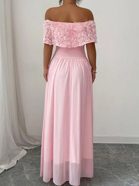 off-shoulder-rose-embellished-maxi-dress-OhSoStyled-Sophia's-Style-5
