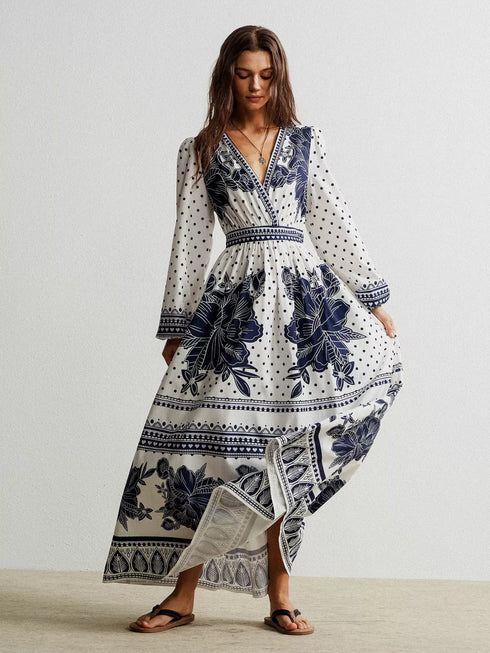 floral-print-long-sleeve-maxi-dress-OhSoStyled-Sophia's-Style-1