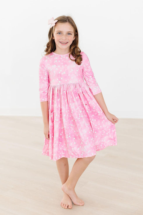 shine-bright-3-4-sleeve-pocket-twirl-dress Mila & Rose - Sophia's Style--4T--5