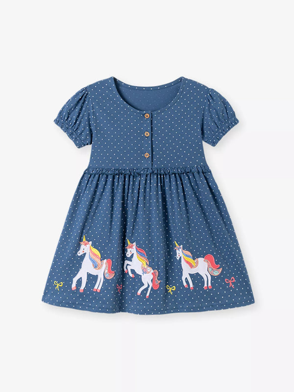 childrens-unicorn-short-sleeve-dress-ohso-kids-sophias-style-1