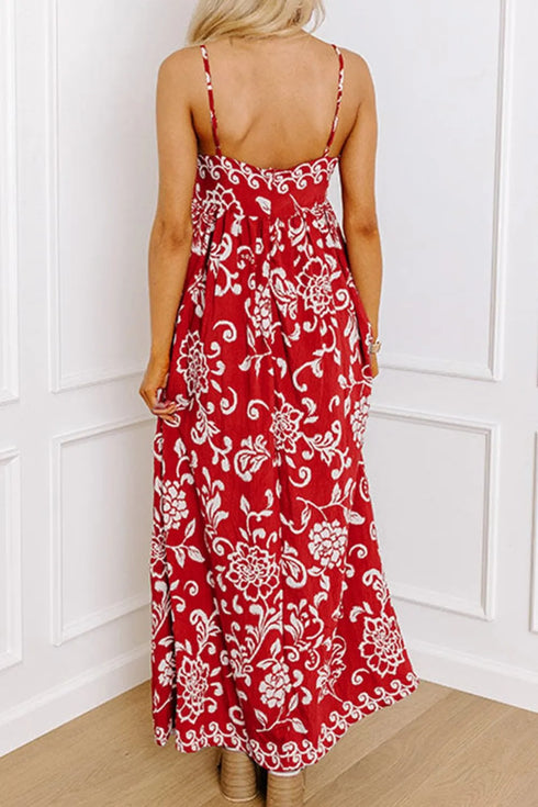 floral-printed-spaghetti-strap-empire-waist-maxi-dress-Sophia's Style-2