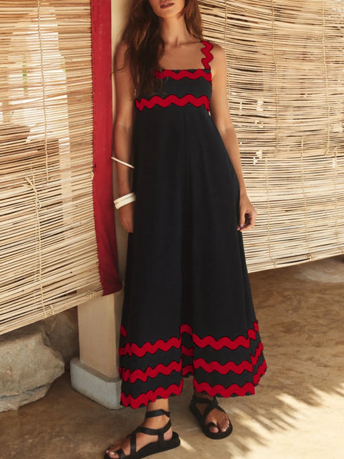 contrast-trim-square-neck-maxi-cami-dress OhSoStyled - Sophia's Style in Black/Blue-5