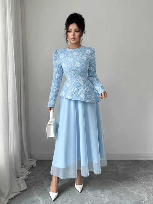 floral-long-sleeve-tulle-dress-OhSoStyled-Sophia's-Style-5