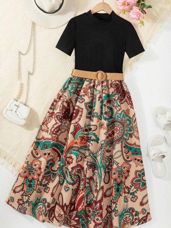 childrens-printed-short-sleeve-dress-1-ohso-kids-sophias-style-1