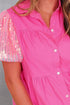 sequin-button-up-tiered-dress OhSoStyled - Sophia's Style in Hot Pink-3