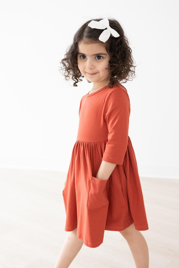 pumpkin-spice-pocket-twirl-dress Mila & Rose - Sophia's Style-Pumpkin Spice Pocket Twirl Dress-6-12M--1
