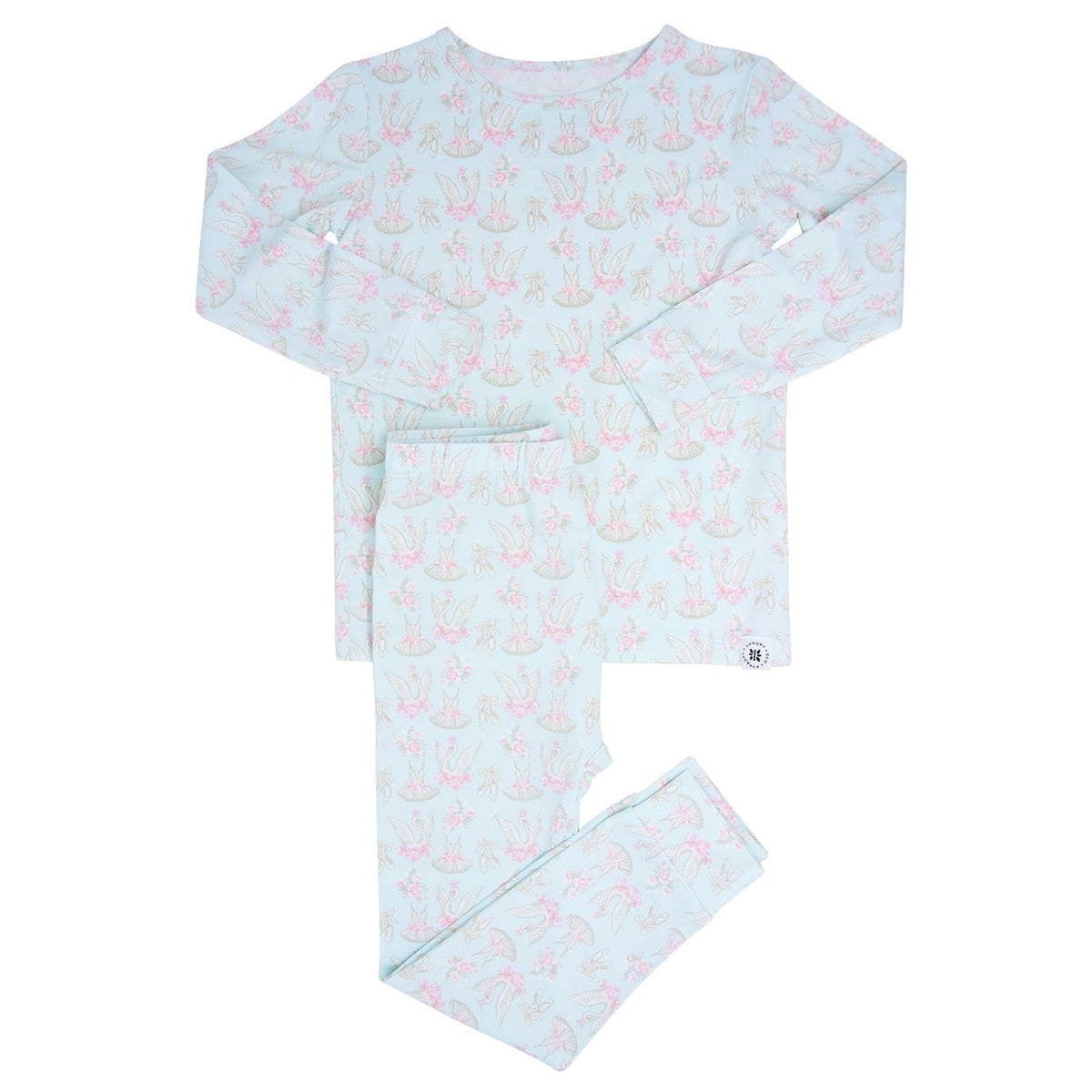 Swan Ballet Big Kid Pajama Set from Sweet Bamboo at Sophia's Style