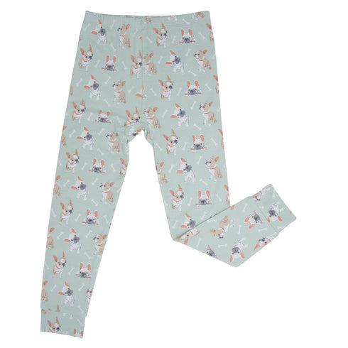 mint-frenchie-puppy-big-kid-pajama Sweet Bamboo - Sophia's Style-3