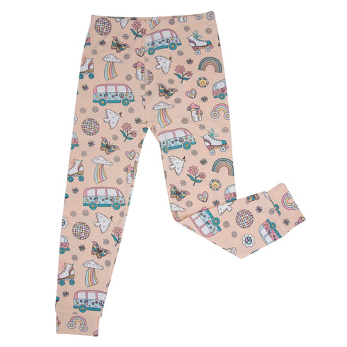 retro-roller-skates-big-kid-pajama-set Sweet Bamboo - Sophia's Style-3