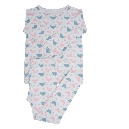 pink-farm-hens-bamboo-big-kid-pajama Sweet Bamboo - Sophia's Style-2