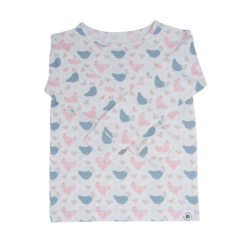 pink-farm-hens-bamboo-big-kid-pajama Sweet Bamboo - Sophia's Style-8