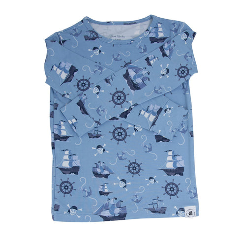 pirate-ships-big-kid-pajama Sweet Bamboo - Sophia's Style-2