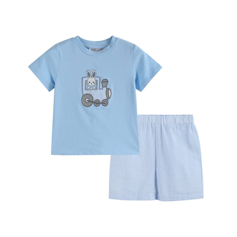 blue-train-t-shirt-and-seersucker-shorts-set-lil-cactus-sophias-style-1