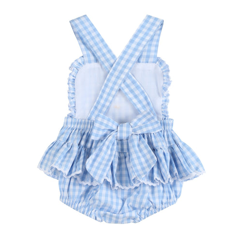 blue-gingham-goose-lace-bow-ruffle-romper-lil-cactus-sophias-style-2