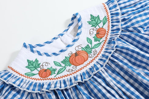 blue-gingham-pumpkin-smocked-ruffle-bishop-dress-lil-cactus-sophias-style-2