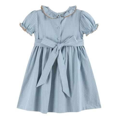 blue-pinstripe-brown-smocked-ruffle-collar-dress-lil-cactus-sophias-style-3