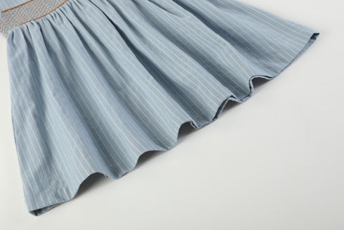 blue-pinstripe-brown-smocked-ruffle-collar-dress-lil-cactus-sophias-style-5