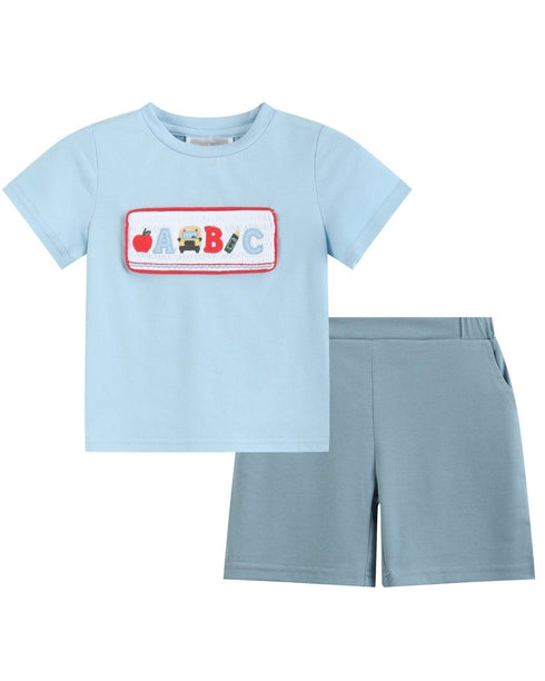 blue-smocked-abc-school-shirt-and-shorts-set-lil-cactus-sophias-styleTop and Short Set-1