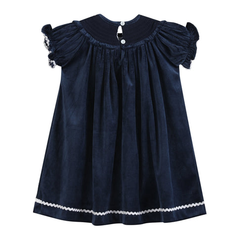 blue-velvet-silver-bows-smocked-ruffle-bishop-dress-lil-cactus-sophias-style-2