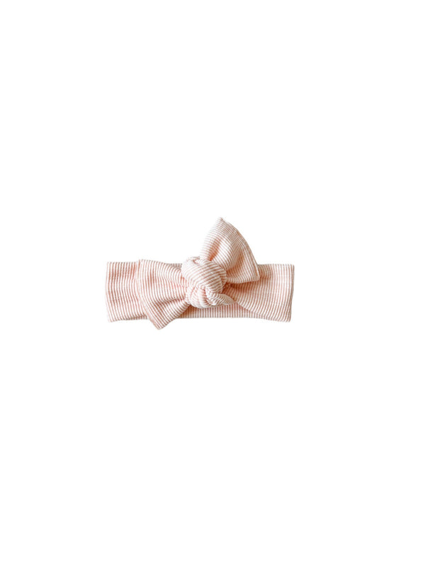 blush-pink-ribbed-tie-on-headwrap Boosh Baby - Sophia's Style-1
