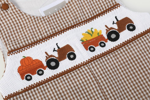 brown-gingham-pumpkin-and-corn-tractor-smocked-longall-lil-cactus-sophias-style-2