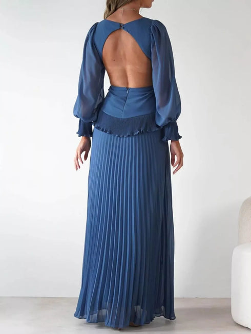backless-pleated-long-sleeve-maxi-dress-OhSoStyled-Sophia's-Style-12