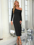 slit-one-shoulder-long-sleeve-dress OhSoStyled at Sophia's Style-1