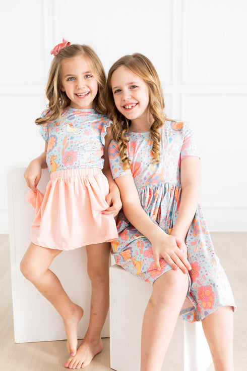 blue-retro-unicorns-s-s-pocket-twirl-dress Mila & Rose - Sophia's Style--2T--3