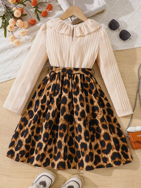 childrens-leopard-print-ruffle-collar-long-sleeve-dress-ohso-kids-sophias-style-2