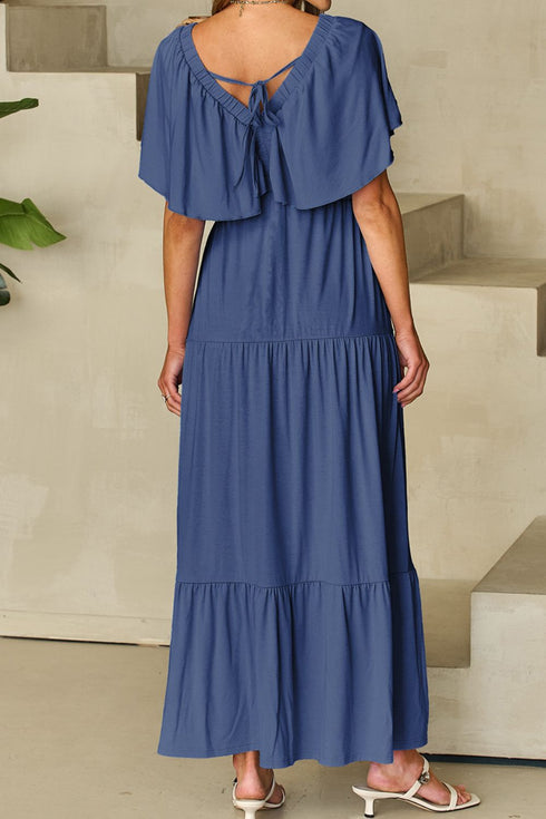 ruffled-v-neck-short-sleeve-maxi-dress OhSoStyled - Sophia's Style-4