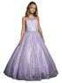 Petite Adele Big Girls Lilac Jewel Illusion Neckline Pageant Dress 8-16 - SophiasStyle.com