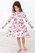 footballs-flowers-3-4-sleeve-pocket-twirl-dress Mila & Rose - Sophia's StyleTwirl Pocket Dress 3/4-1