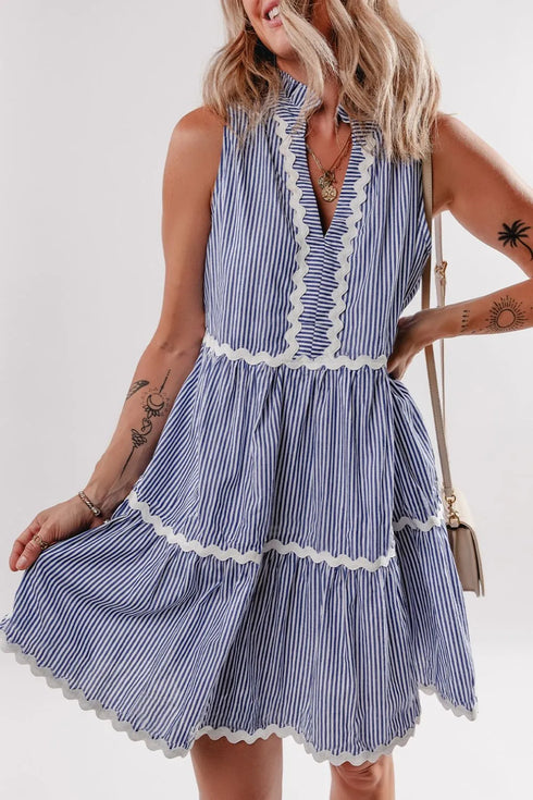 stripe-sleeveless-notched-ric-rac-mini-dress OhSoStyled - Sophia's Style in Light Blue-1