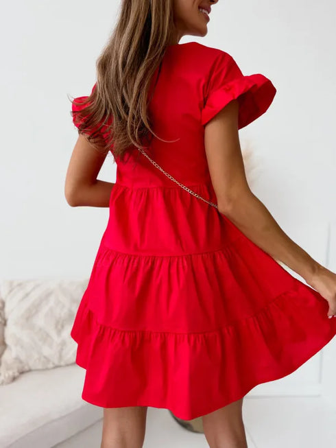ruffle-sleeve-tiered-swing-dress-Sophia's Style-6