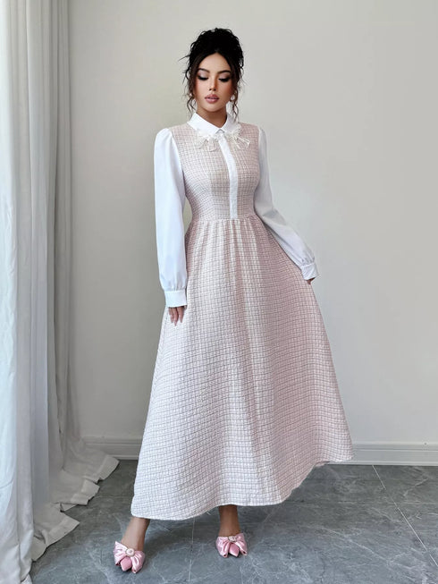 tweed-long-sleeve-a-line-midi-dress-OhSoStyled-Sophia's-Style-6