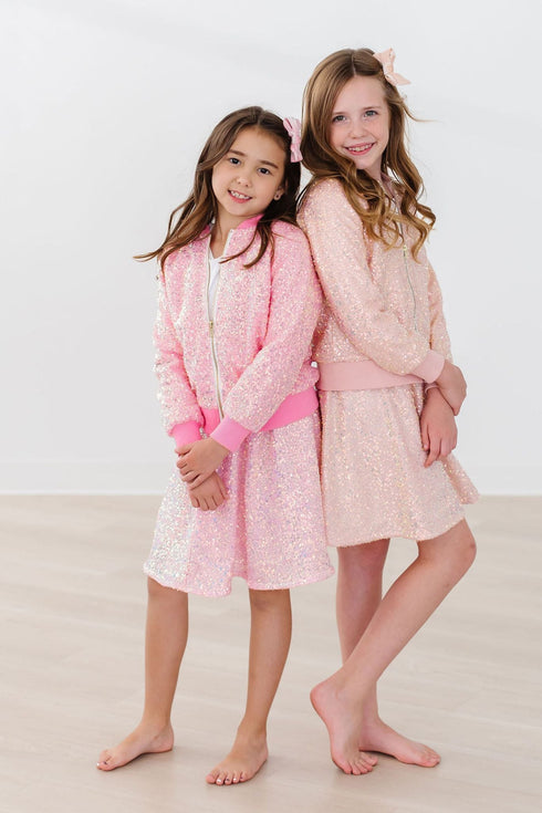 bubblegum-pink-sequin-jacket Mila & Rose at Sophia's Style--45973--7