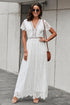 scalloped-trim-lace-plunge-dress Sophia's Trends - Sophia's Style-White-2XL