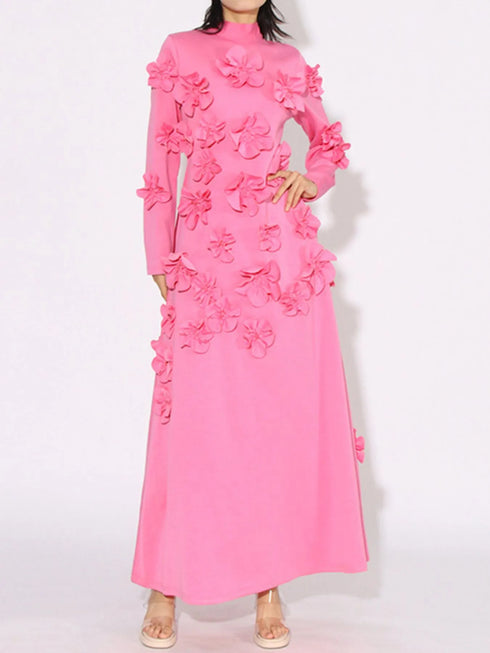floral-applique-long-sleeve-maxi-dress-OhSoStyled-Sophia's-Style-2