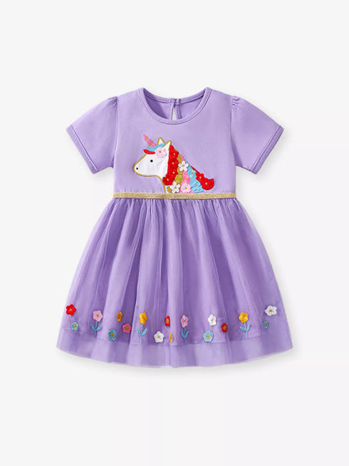 childrens-unicorn-short-sleeve-tulle-dress-1-ohso-kids-sophias-style-1